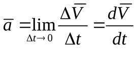 Формула вектора ускорения точки